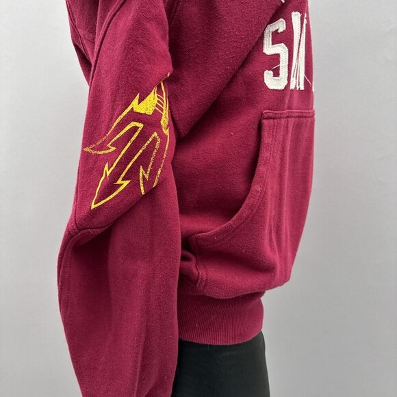 ASU Arizona State Sun Devils Womens Maroon Pullover Hoodie Sweatshirt Pocket S - Picture 5 of 12